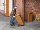 333223 Pola Scale Brown Garbage Refuse Bins Kit Two In Package