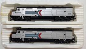 5150-07 Ahm Ho Scale Fp-45 Amtrak #235 Diesel Locomotive And Dummy Units Do Not Run 4parts