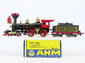 5066-c Ahm/rivarossi Ho Scale Kc Stl&c Railway 4-4-0 Steam Locomotive #22 5066-c Ahm/rivarossi Ho Scale Kc Stl&c Railway 4-4-0 Steam Locomotive #22