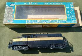 L-5044 Ahm/rivarossi Ho Monon Bl-2 Road Switcher Locomotive Used Boxed Untested Vtg 1970s