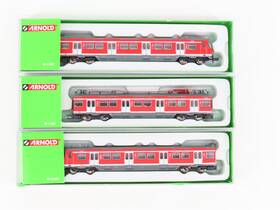 Hn2163 Arnold N Db German S-bahn Inch Traffic Red Br420 Emu 3-unit Set - Dcc Ready