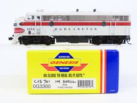 0g3300 Athearn Ho Genesis Cb&q Burlington Emd F7a Diesel #701-d With Dcc - Custom