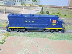 140-4200 Athearn B&o 3524 Gp35 Blu Box Dc Not Dcc Ready Reconditioned See Description