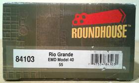 Athearn 84103 Ho Scale Roundhouse Emd Model 40 Rio Grande D&rgw #55 Needs Work