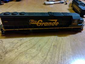 Sd45t-2 Athearn 95107 Ho Diesel Engine Rio Grande #5357 Without Ptc Cabinet