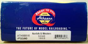 98816 Athearn Ho Scale Ready To Roll Rtr Sd40 Norfolk And Western N&w #1603