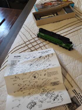 Ath4601 Athearn Ho Scale Gp38-2 Burlington Northern Livery Great Condition