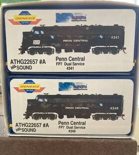 Athg22657 Athearn Genesis Ho Fp7 Penn Central #4341 And #4349 With Sound Dcc