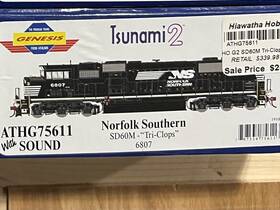 Athg75511 Athearn Genesis Ho G2 Sd60m Tri-clops Ns #6807 -