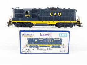 Athg82370 Athearn Ho Scale Genesis C&o Emd Gp9 Diesel #6182 With Dcc And Sound