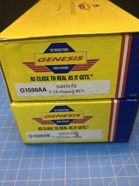 G1500ab Athearn G1500aa/g1500ab Ho Genesis Santa Fe F7 Ab Set G1500aa 37l And 37a Boxed Dc Phase 1