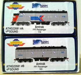G22681 Athearn Ho Scale Genesis Fp7a/b Set Amtrak #116 &163 Dcc And Sound