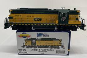 G62904 Athearn Ho Scale Chicago And North Western Gp7 With Hep Locomotive #1652