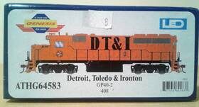 Gp40-2 Athearn G64583 Ho Scale Genesis Emd Detroit Toledo And Ironton Dt&i #408