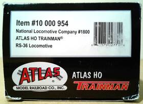 10000954 Atlas Ho Scale Trainman Alco Rs36 National Locomotive #1800