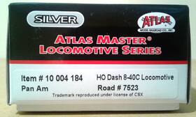 10004184 Atlas Ho Scale Master Silver Ge Dash 8-40c Pan Am Railways #7523