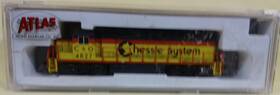 40004125 Atlas N Chessie B&o #4827 Emd Gp38 Low Nose Diesel Needs Repair
