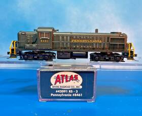 42091 Atlas Alco Rs-3 Pennsylvania Prr #8461 N Scale Diesel Locomotive - Nos