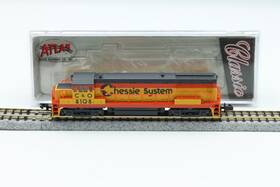 U25-b Atlas 44501 N Scale Diesel Locomotive Chessie System C&o 8108 Dc