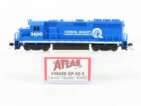 Gp40-2 Atlas 48608 N Scale Cr Conrail Quality Emd Diesel #3400 With Dcc