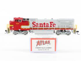 8-40bw Atlas 48803 N Scale Atsf Santa Fe Ge Dash Diesel #518 - Dcc Ready