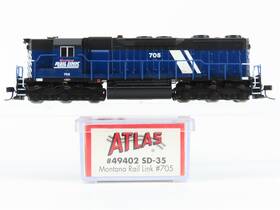 49402 Atlas N Scale Mrl Montana Rail Link Sd35 Diesel Locomotive #705 49402 Atlas N Scale Mrl Montana Rail Link Sd35 Diesel Locomotive #705