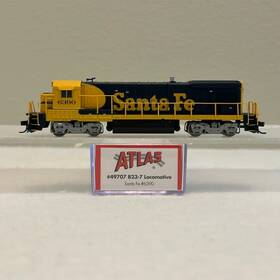 B23-7 Atlas 49707 N Scale Atsf Santa Fe #6390 Blue Dc