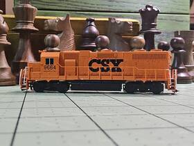 Gp-38 Atlas 49839 Mow Csx #9664 N Gp 38 Maintenance Of Way Gp38 Used In Original Box