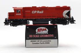 555001 Atlas Ho Scale Canadian Pacific Gp-38 Diesel Locomotive #3000 Ln/box