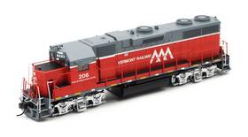 Gp38 Atlas 843375072131 Master Silver Ho Vermont Railway Vtr #206 - Dc Dcc Ready