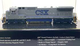 8-40c Atlas 9630 Ho Master Gold Dash Csx # 7536 Dc Dcc Sound