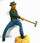 Fgglog06 Axe Railroad 1 20.3 Number Model Lumberjack Man 2 Figure Painted Fgglog06 Axe Railroad 1 20.3 Number Model Lumberjack Man 2 Figure Painted