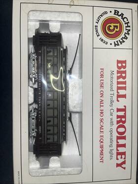 Bachmann 022899610375 Ho Rare Motorized Hershey Brill Trolley Operating Lights Original Box