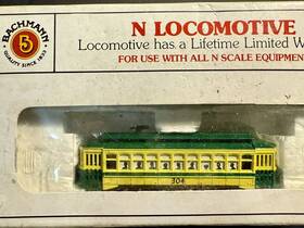 51-610-27 Bachmann Philadelphia Rapid Transit Electric Brill Trolley 304 N Scale