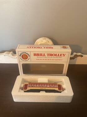 51-610-29 Bachmann Lnib Lighted Brill Trolley Main Street 61047 Ho Gauge