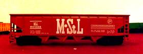 541085 Bachmann 54078 Ho Scale Minneapolis And St. Louis Mstl Hopper Car Red Metal Train