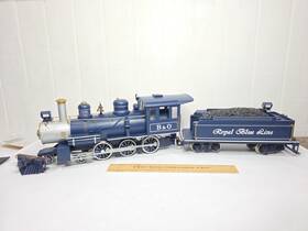 1332 Bachmann 5675 As Is G Scale Royal Blue Lines Steam Locomotive B&o Runs Good Read