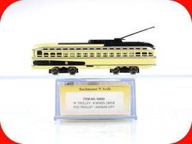 62992 Bachmann N Scale Kansas City Pcc Lighted Streetcar Trolley - Issues