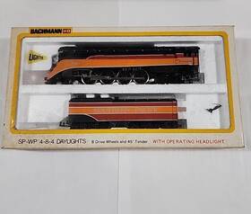 4454 Bachmann 8383 Sp-wp Gs4 4-8-4 Daylight 672 Southern Pacific Ho Train Lighted