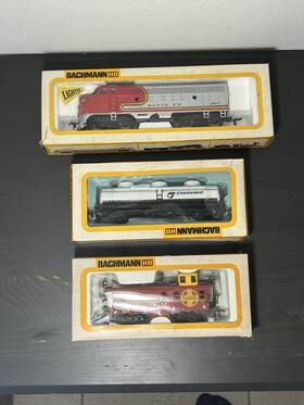 85061 Bachmann Lot Of 3 N-scale Locomotives- Santa Fe Cyanamid Atfs
