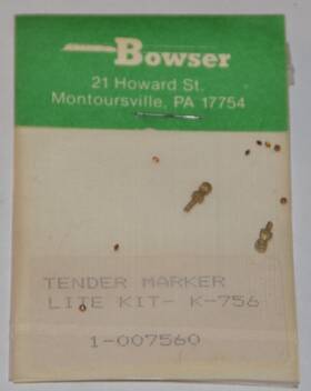 K-756 Bowser Pennline K-756/1-7560 Prr Tender Marker And Jewel Kit Ho Part Nos Nip