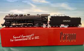 2-10-2 Broadway Limited 836563000832 83 At&sf Steam Locomotive #3881 Dcc/sound With Box