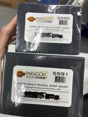 5590-5591 Broadway Limited Imports Ho 5590 5591 Heavy Pacific Atsf 3423 3425 Locos 2 Refurbs