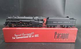 Broadway Limited Imports 836563000672 Ho Gauge 067 Th&b 4-6-4 #502 Elesco/stripe Dcc/sound Ln
