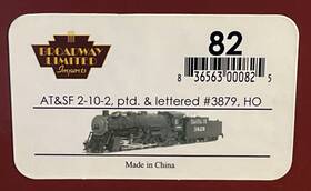 2-10-2 Broadway Limited Imports 836563000825 Paragon #3879 At&sf Ho Scale Atchison Topeka Santa Fe 82