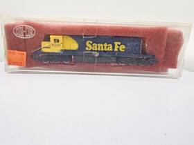 0001-002602 Con-cor N Scale Santa Fe Sd40 Diesel Locomotive #5206 Tested Runs Model Train