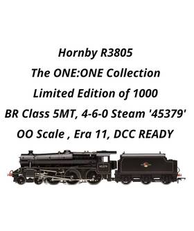 45379 Hornby 055286663727 R3805 Oo Scale Br Class 5mt One Collection 4-6-0 Steam Era 11