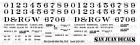 Sjd307 Idler Series Decal Flat 1 Set 2n3 Railroad 6700 Rgw Car Model