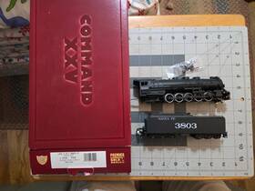 2-10-2 Ihc 23400 Used In Box Ho Santa Fe Command Xv Series Steam Locomotive