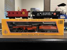 M9352 Ihc / Mehano Southern Pacific Daylight 4-6-2 With Caboose And Hopper Ho